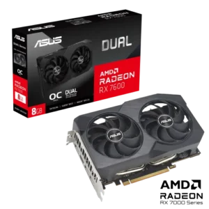 ASUS Dual Radeon RX 7600 V2 OC Edition 8GB GDDR6 Graphics Card